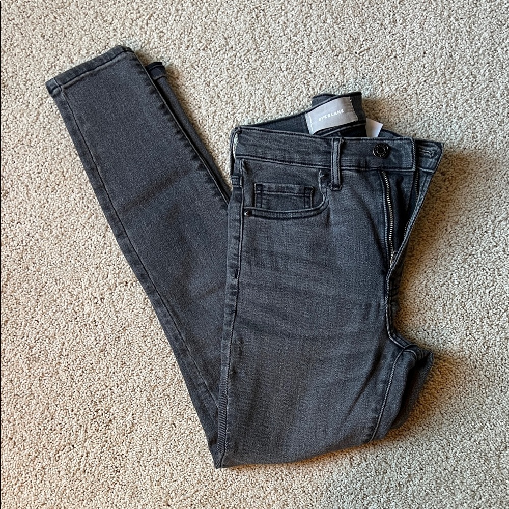 Everlane High Rise Skinny Jeans – Washed Black, Size 23